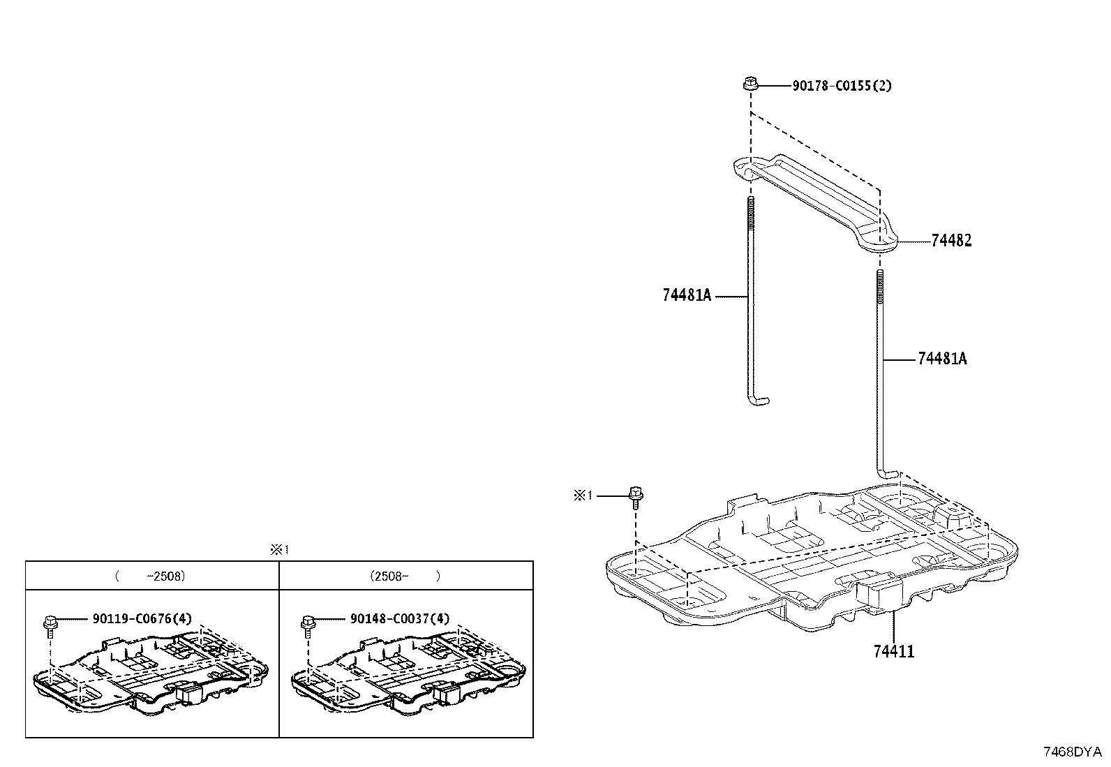 74411-YL010 CARRIER, BATTERY product image