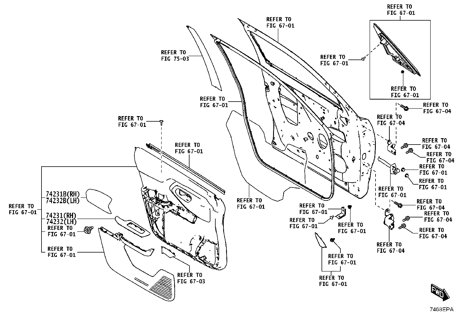 74232-WC011 PANEL, FRONT ARMREST BASE, UPPER LH product image