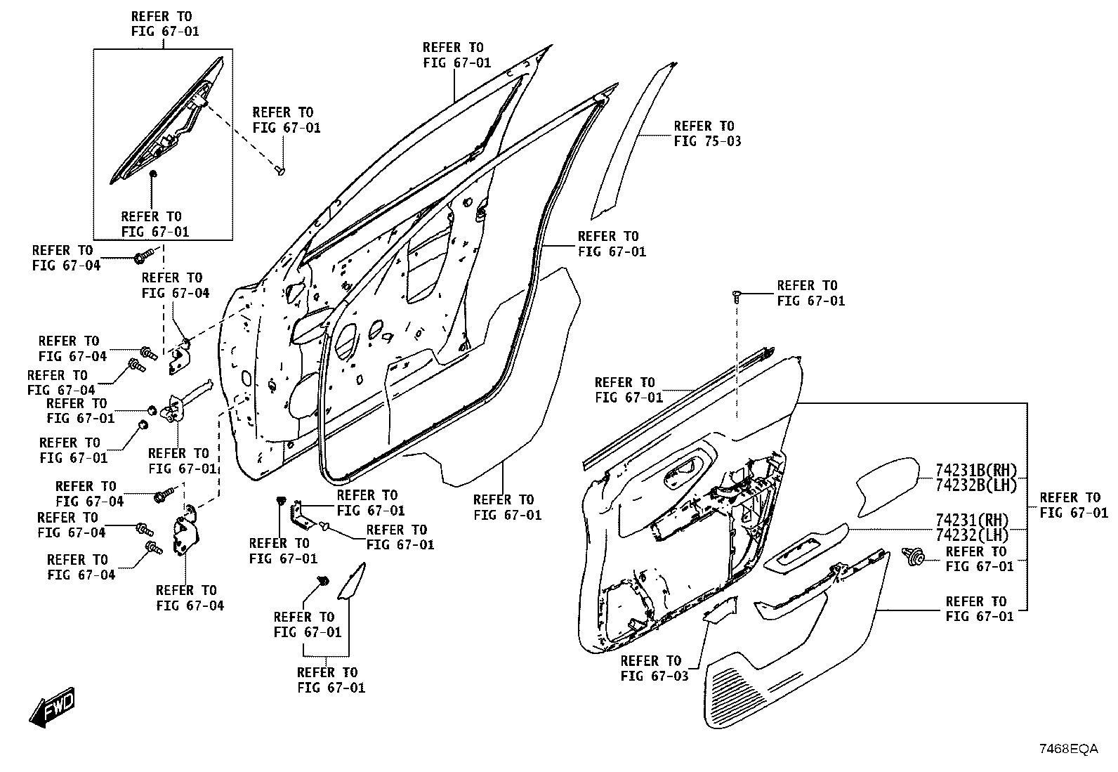 74232-WC011 PANEL, FRONT ARMREST BASE, UPPER LH product image