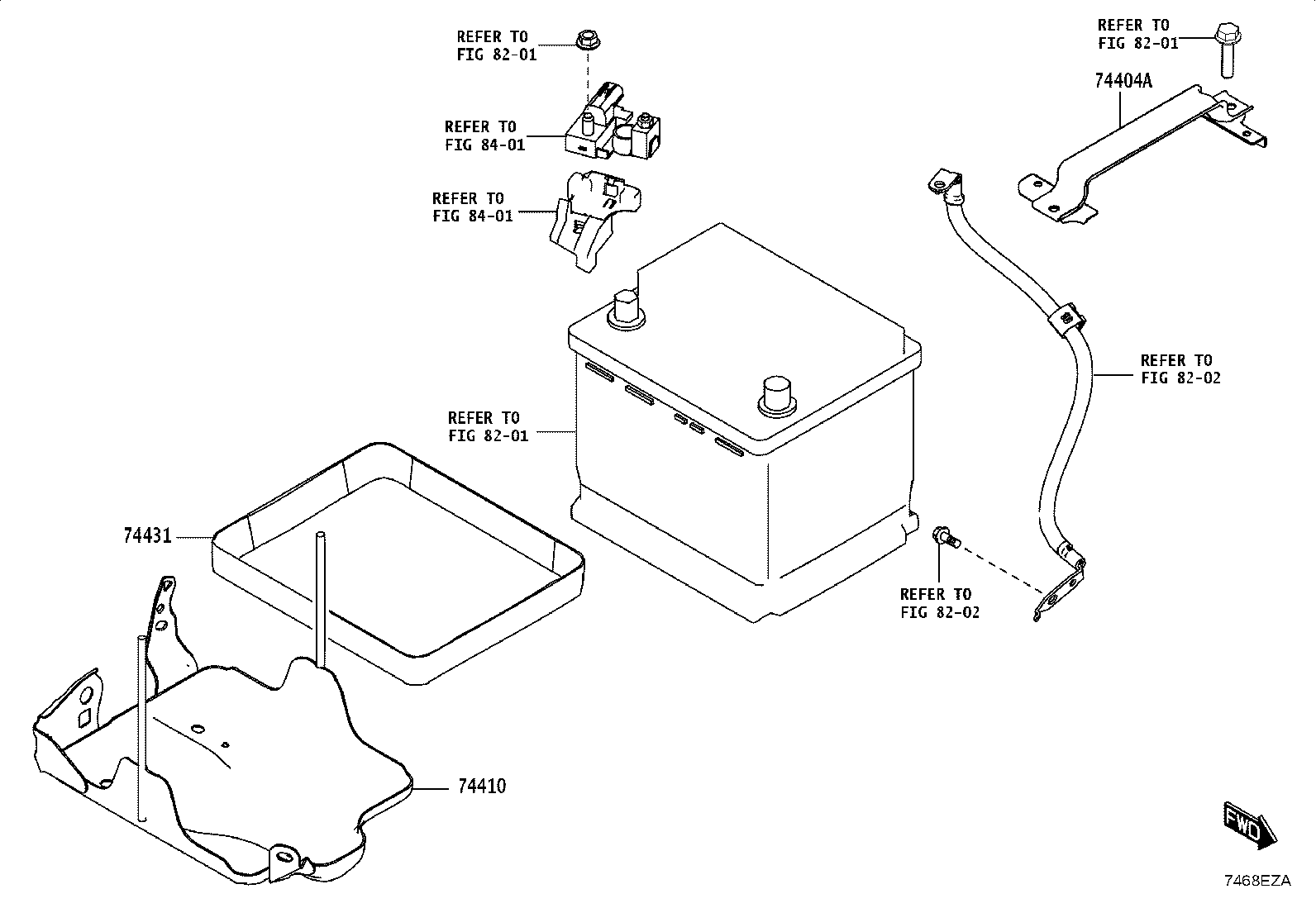 74431-WC003 TRAY, BATTERY product image