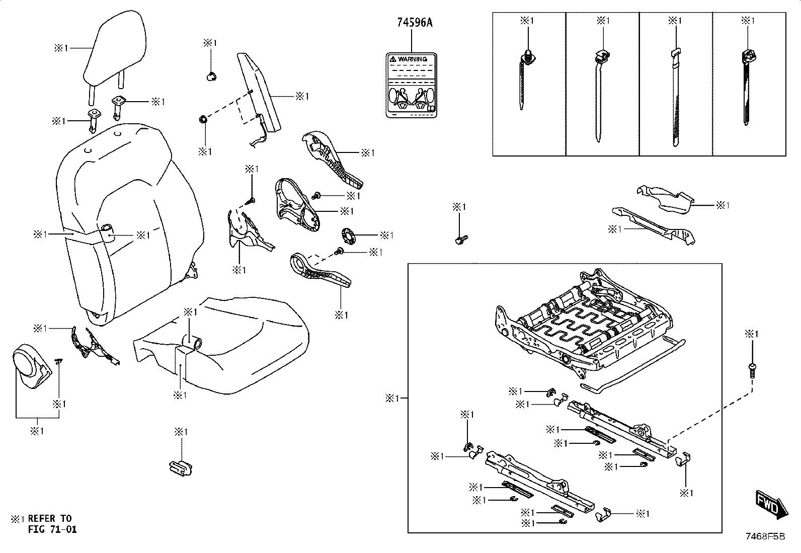 42661-WC021 LABEL, TIRE PRESSURE INFORMATION product image