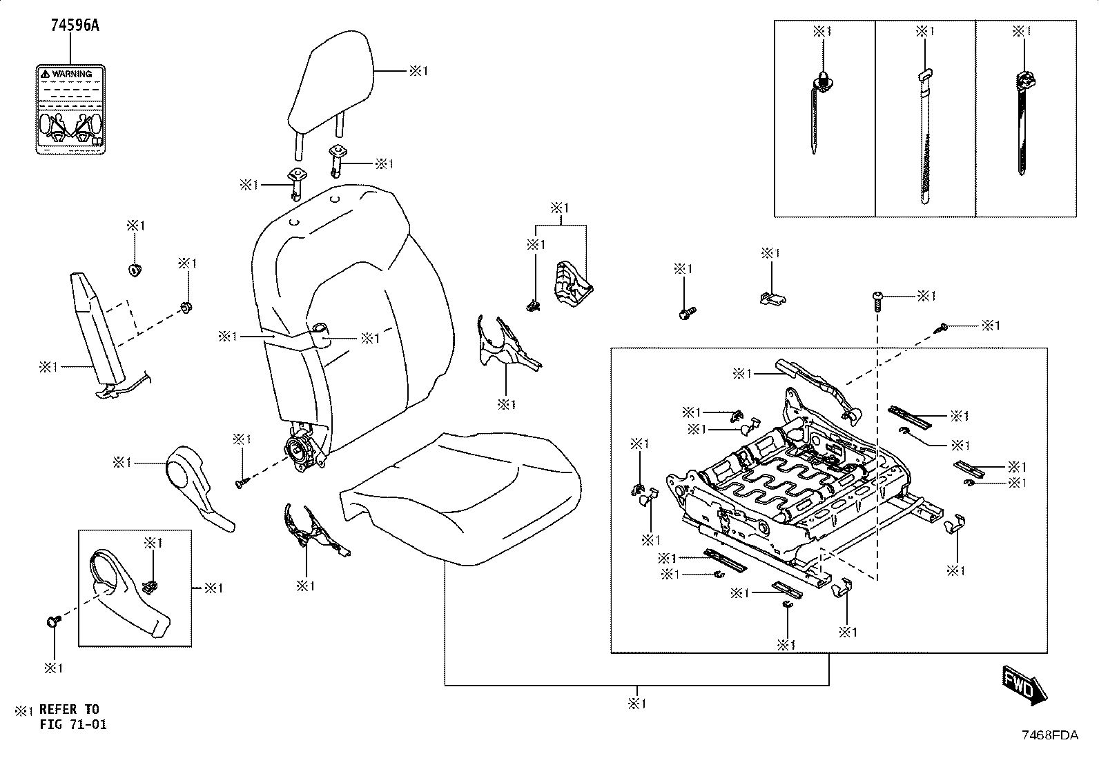 42661-WC021 LABEL, TIRE PRESSURE INFORMATION product image