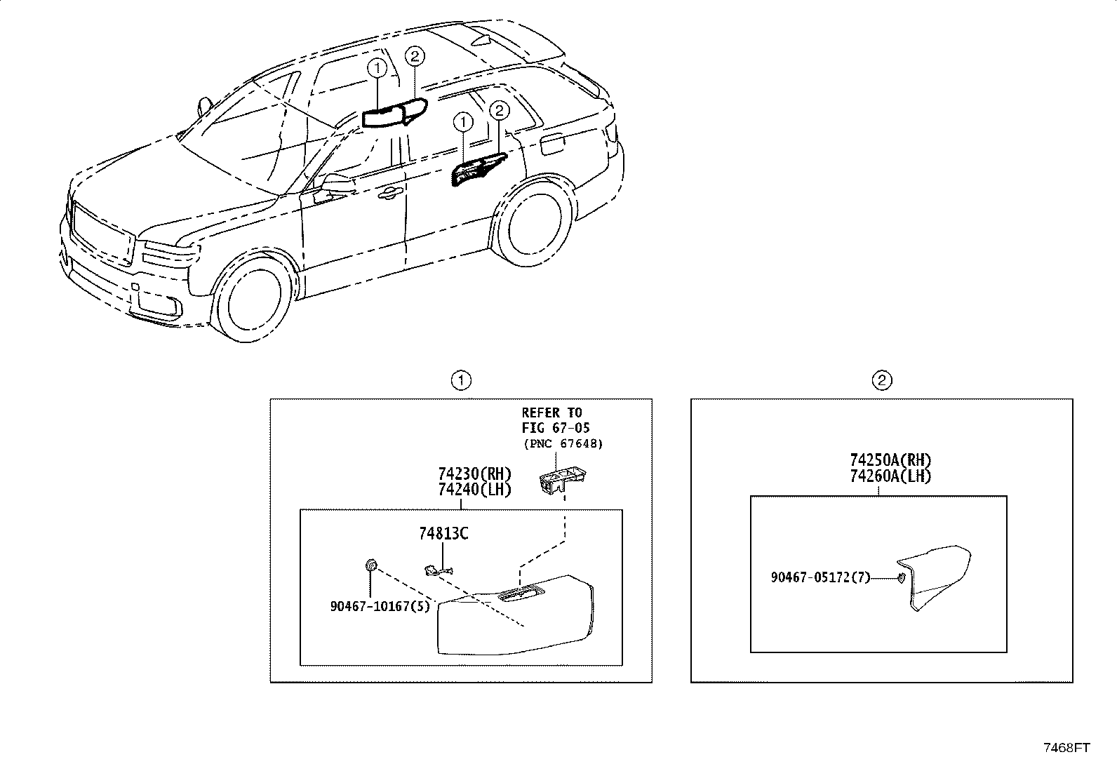 74348-47010-E7 HOLDER, VISOR product image