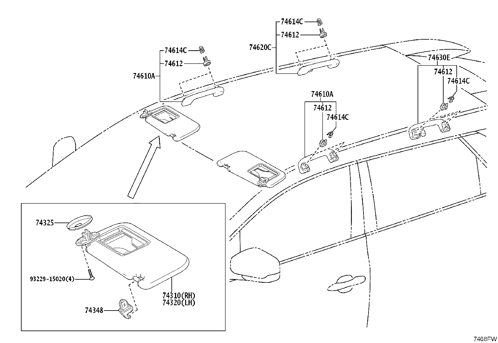 74232-42350 PANEL, DOOR ARMREST BASE, LH product image