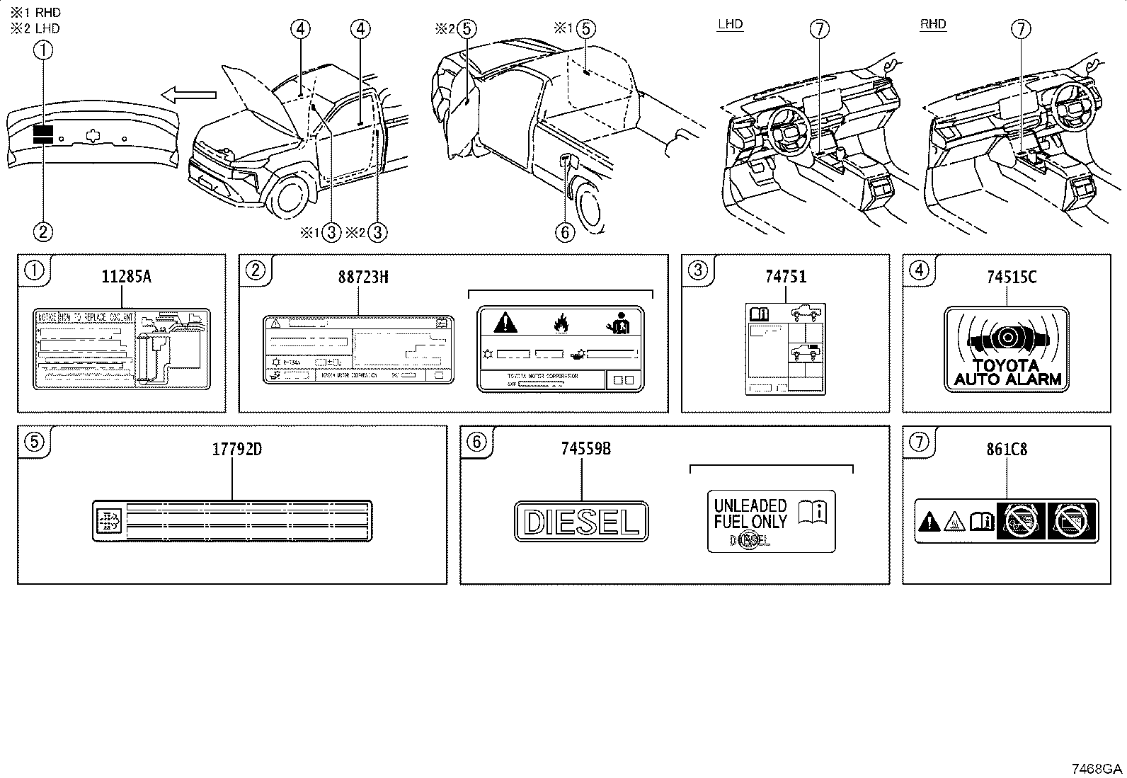 42661-0KS10 LABEL, TIRE PRESSURE INFORMATION product image
