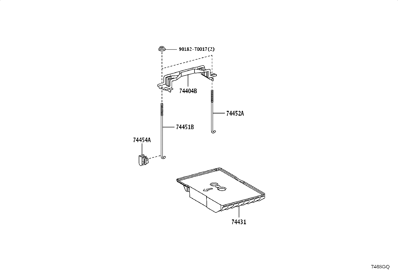 74431-KK050 TRAY, BATTERY product image