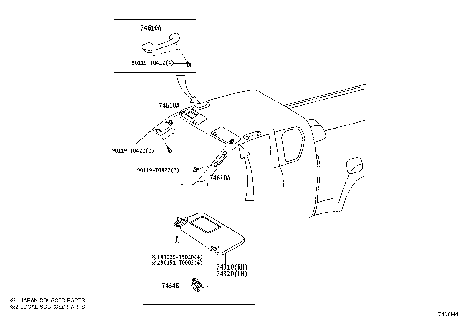 74232-KK040 PANEL, FRONT ARMREST BASE, UPPER LH product image