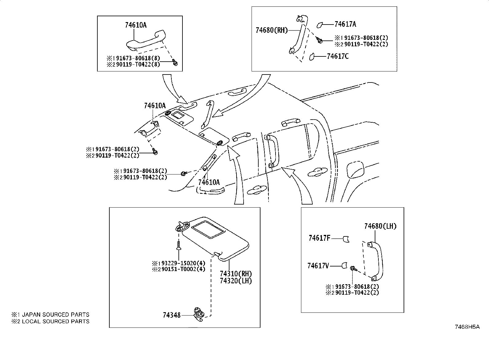 74232-KK060 PANEL, FRONT ARMREST BASE, UPPER LH product image