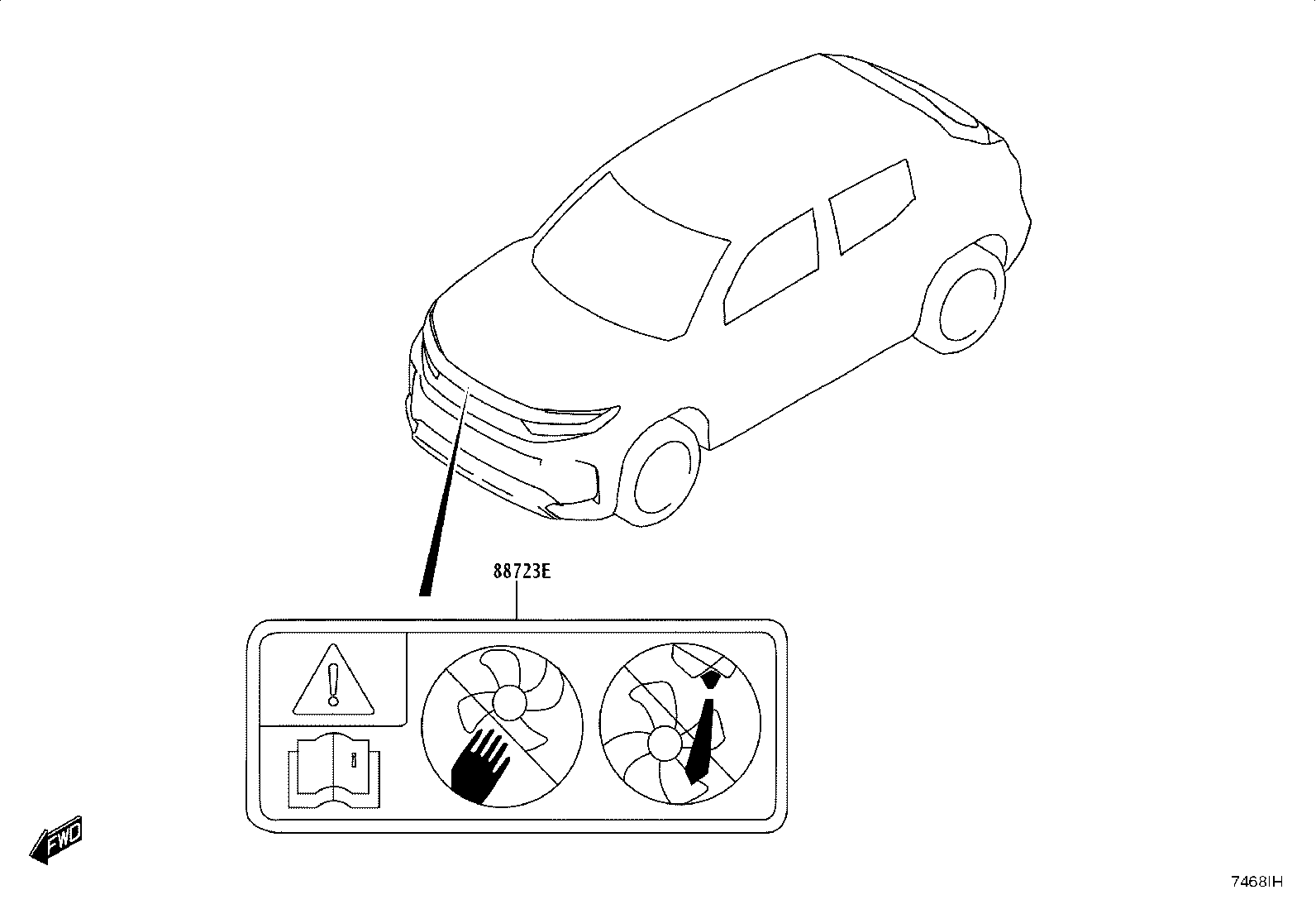 42661-WC019 LABEL, TIRE PRESSURE INFORMATION product image
