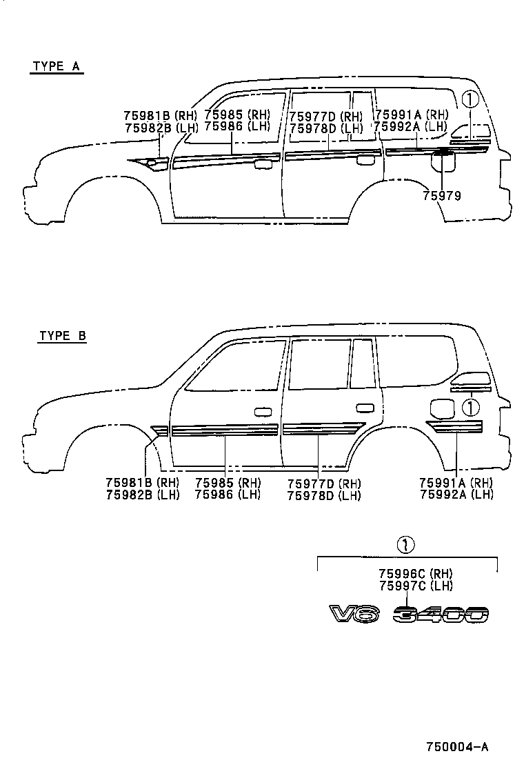 75981-60300 STRIPE, FENDER, RH product image