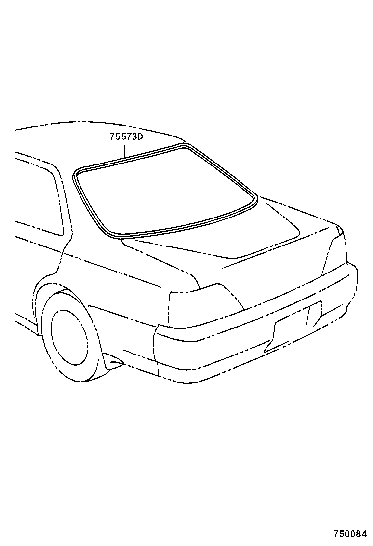 75571-22230 MOULDING, BACK WINDOW, OUTSIDE product image