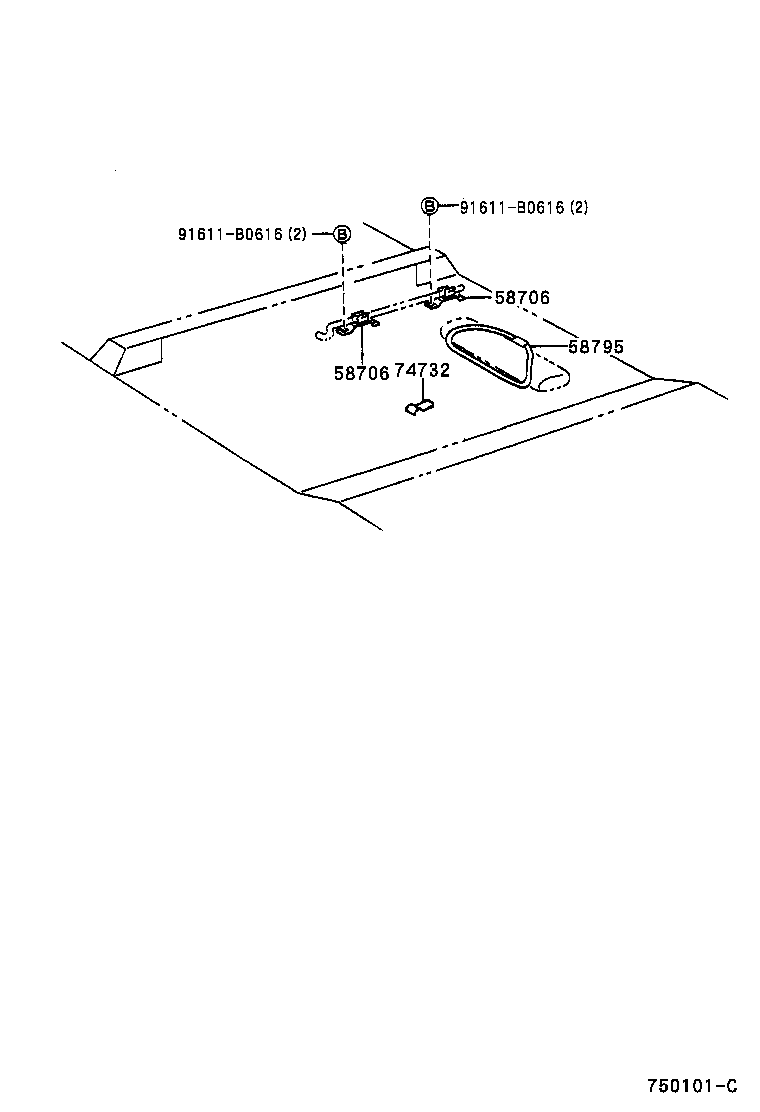 66490-YZC01 HANGER ASSY, LICENSE PLATE BRACKET product image