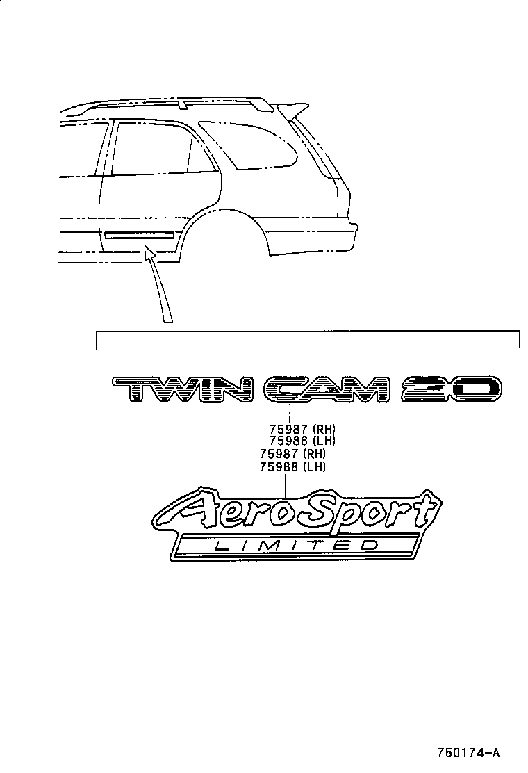 75987-13060-B0 STRIPE, REAR DOOR, RH product image