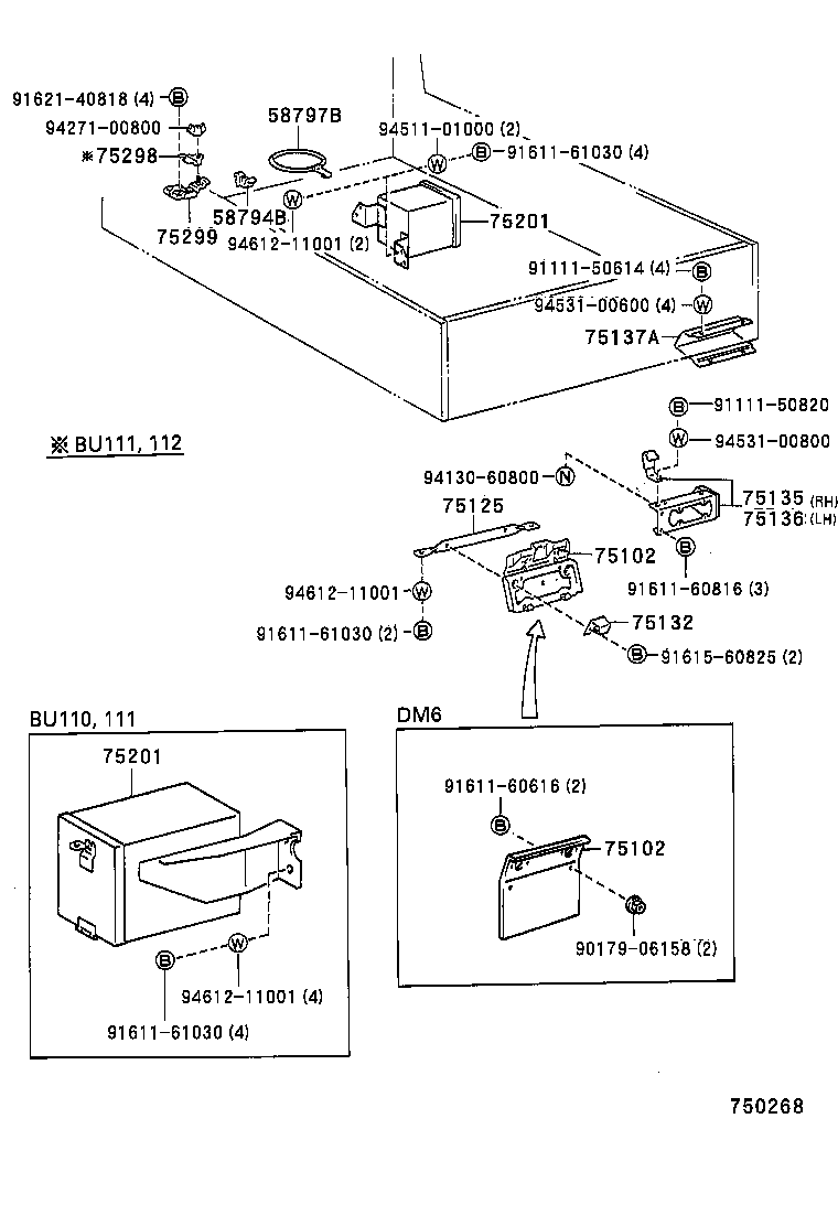 58378-92800 BRACKET, COMBINATION REAR LAMP, RH product image