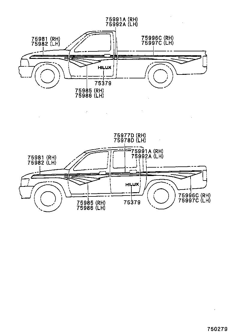 75357-35020 MARK, SIDE PANEL product image
