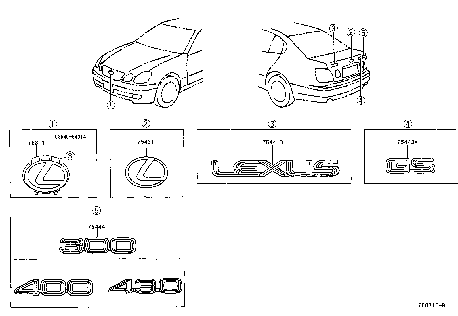 Toyota 75311-30350 EMBLEM, RADIATOR GRILLE (OR FRONT PANEL)