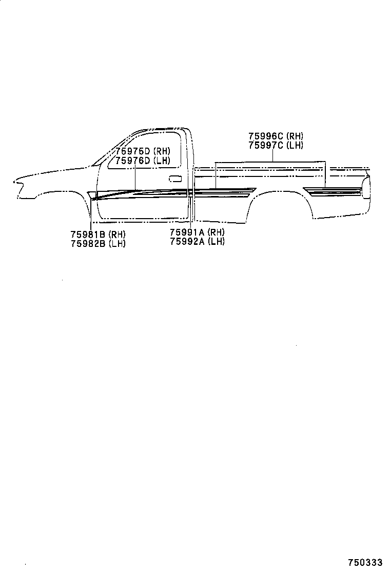 75473-35160 PLATE, BODY SIDE NAME product image