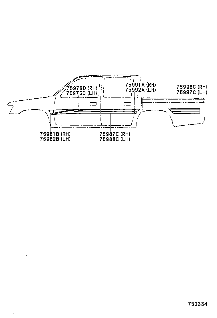 75473-35160 PLATE, BODY SIDE NAME product image