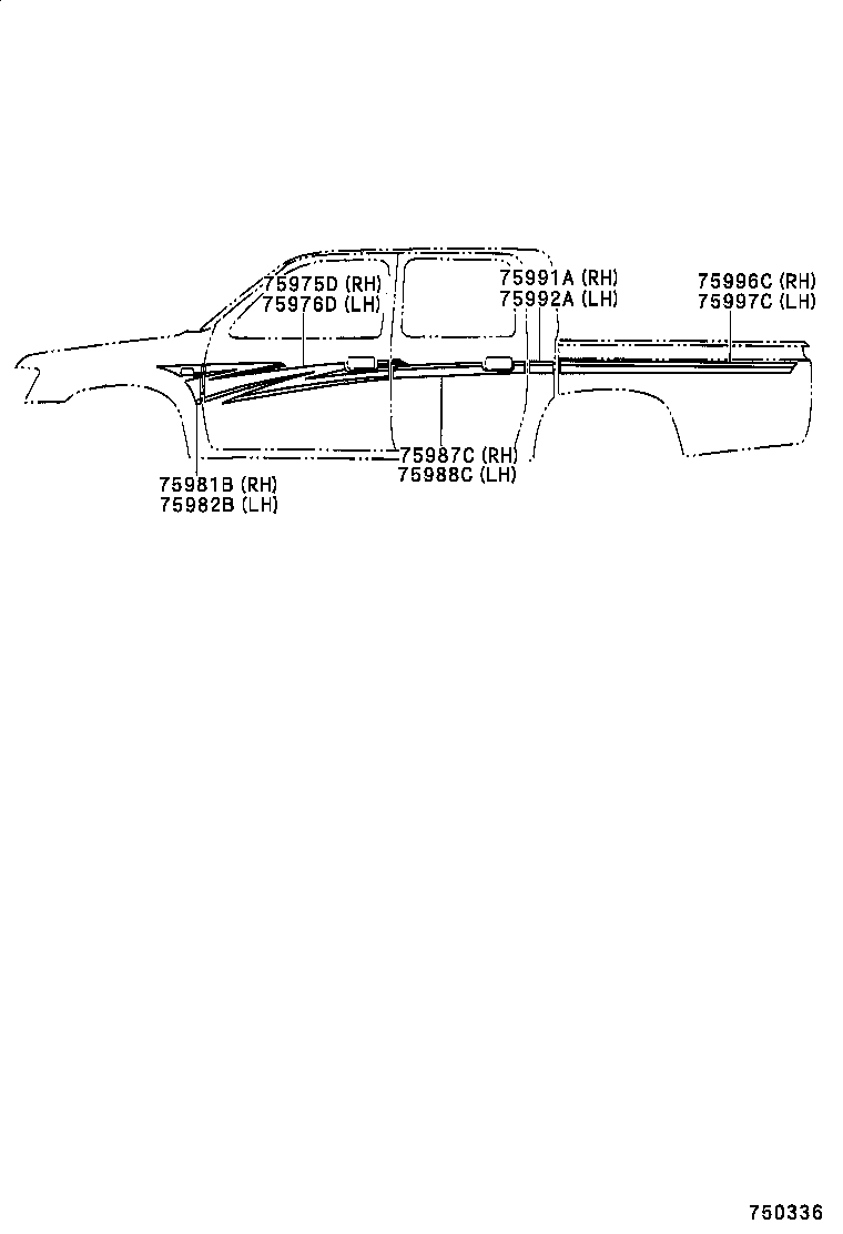 75473-35160 PLATE, BODY SIDE NAME product image