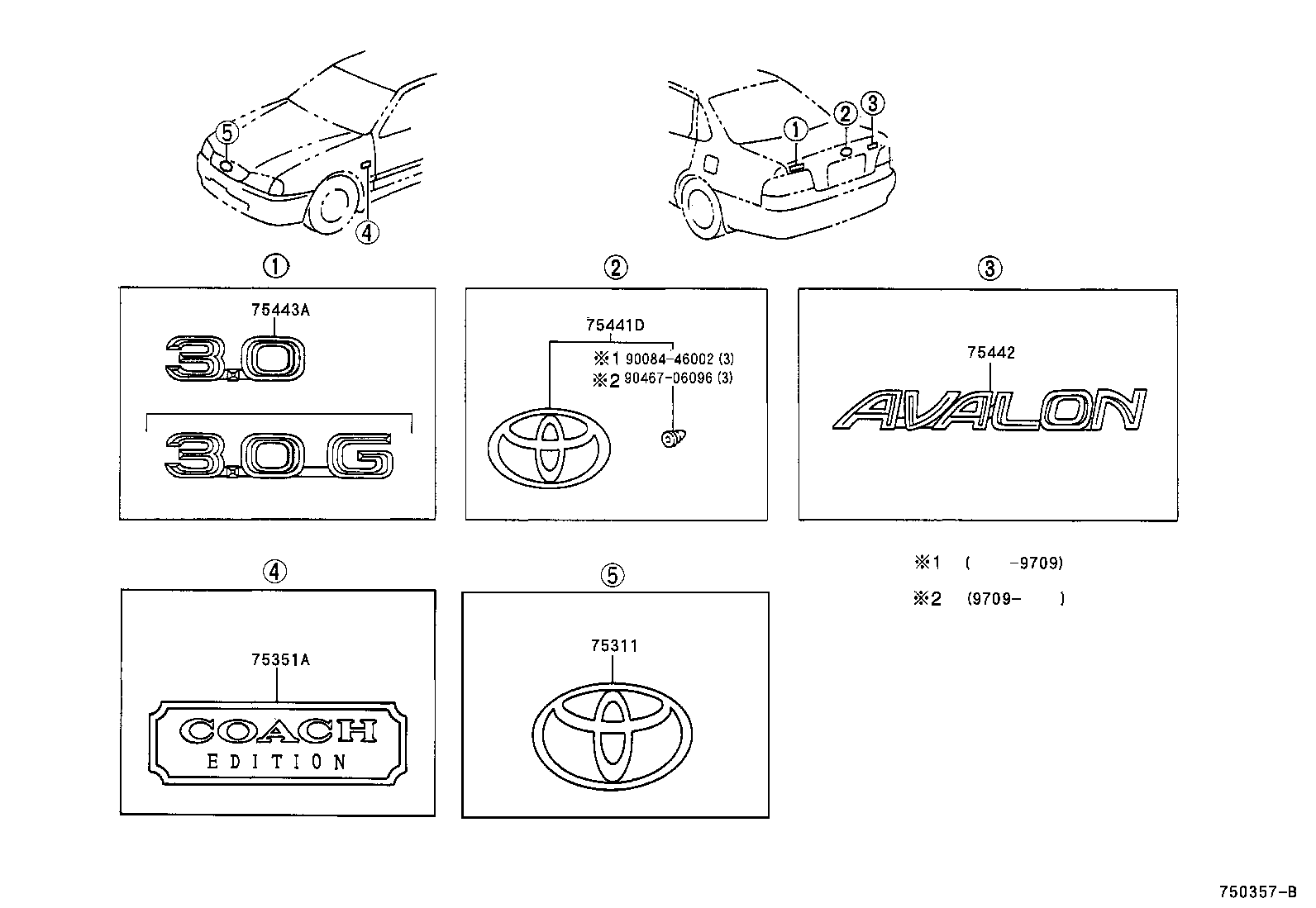 75443-AC040 PLATE, LUGGAGE COMPARTMENT DOOR, NO.3 product image