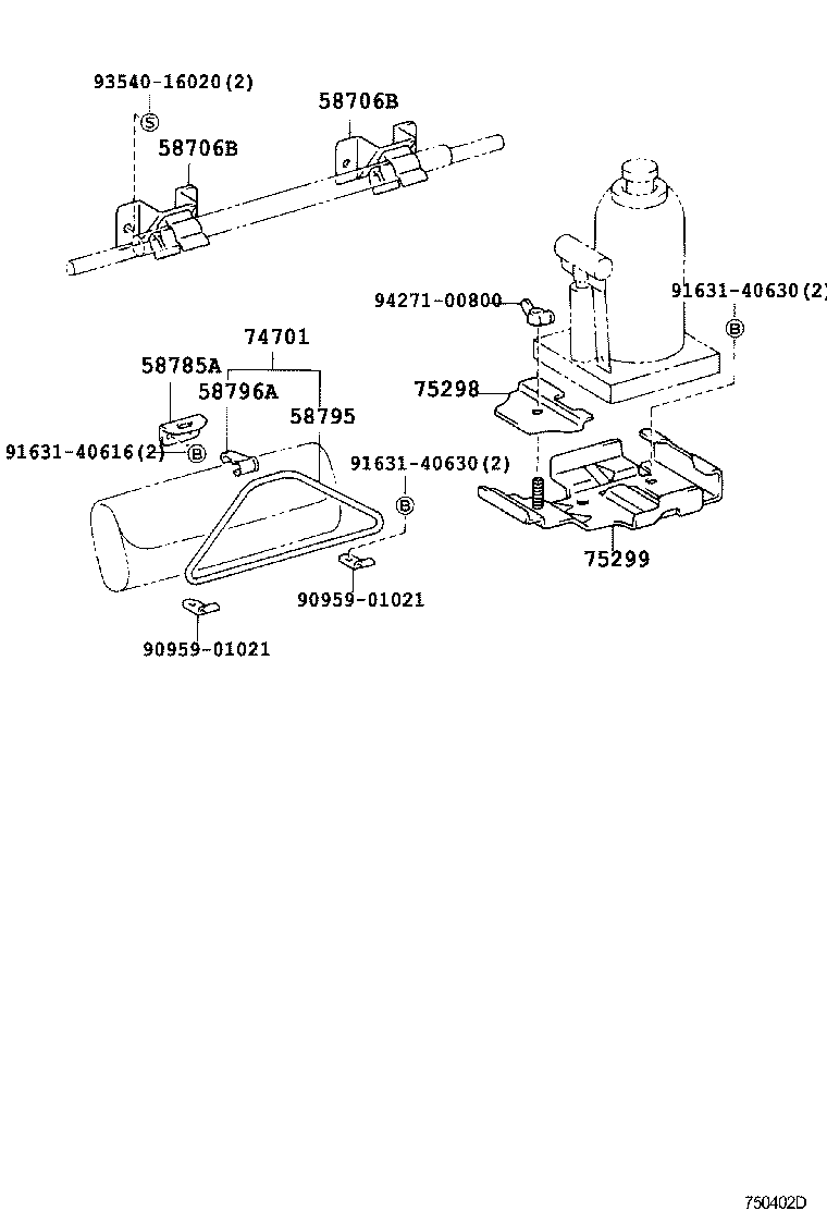 75299-36010 BASE, JACK HOLDER product image