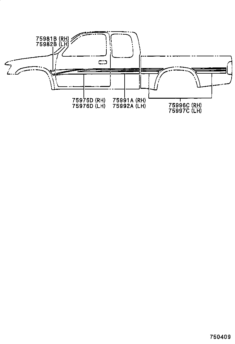 75473-35160 PLATE, BODY SIDE NAME product image