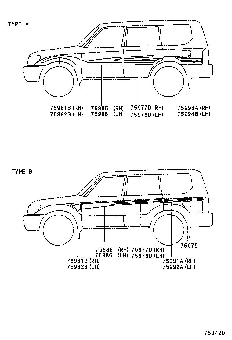 75981-60300 STRIPE, FENDER, RH product image