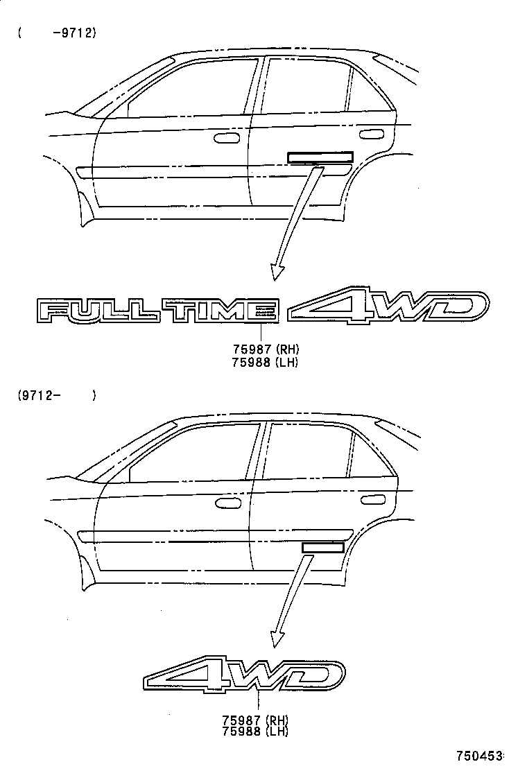 75987-20280-B2 STRIPE, REAR DOOR, RH product image