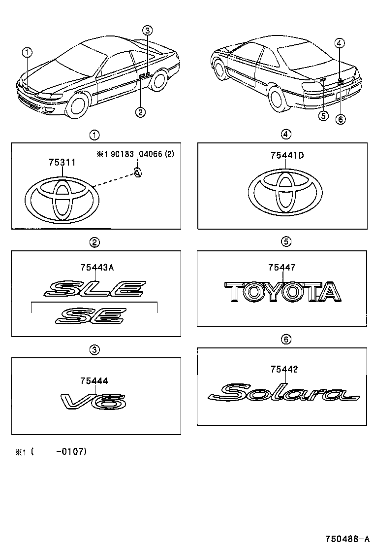 Toyota 75311-AA050 EMBLEM, RADIATOR GRILLE (OR FRONT PANEL)
