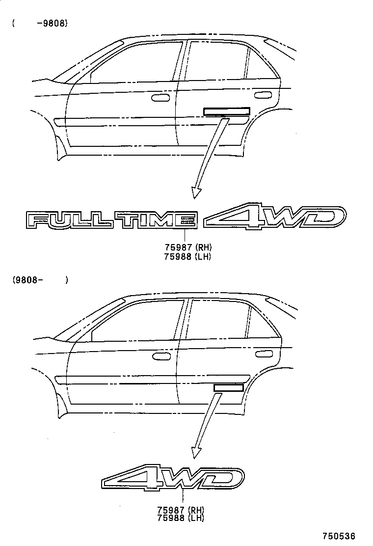 75987-20280-B0 STRIPE, REAR DOOR, RH product image