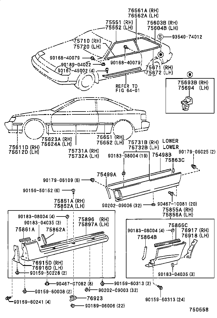 75611-20440-01 MOULDING, FRONT FENDER, OUTSIDE FRONT RH product image