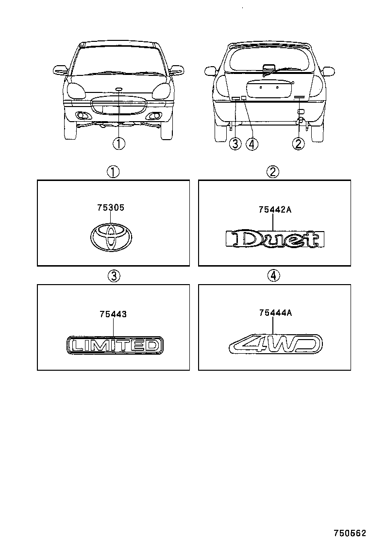 75331-97202 EMBLEM, HOOD product image