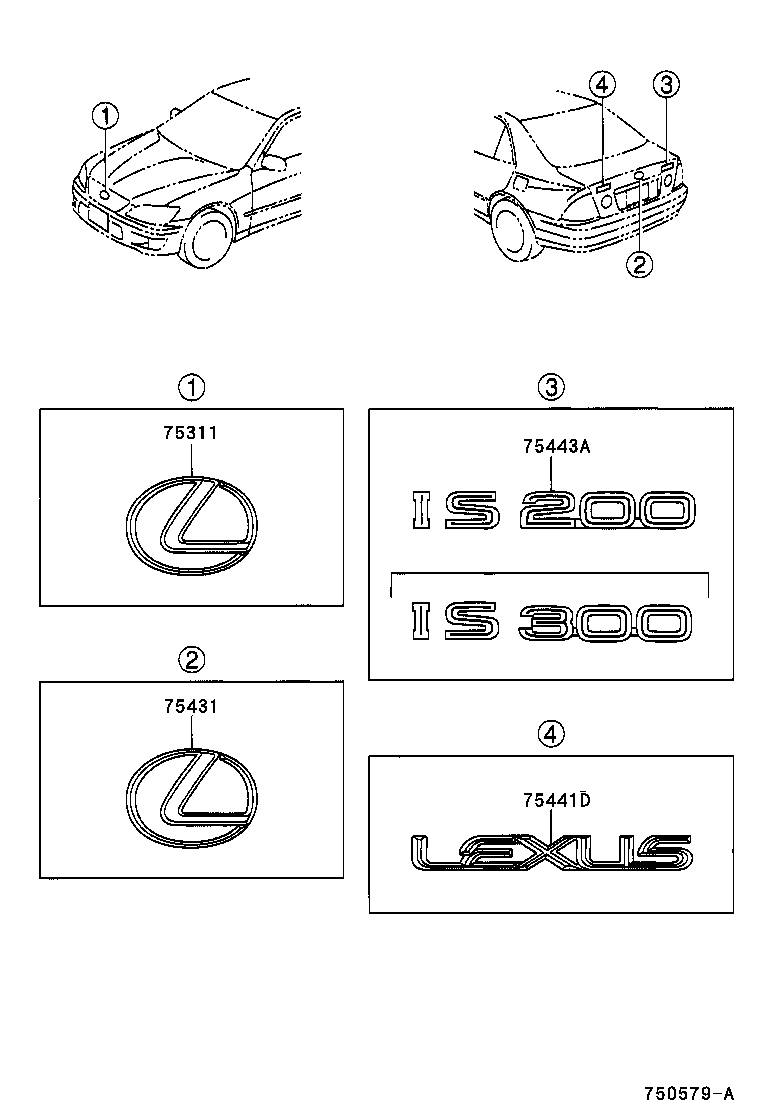 75443-53010 PLATE, LUGGAGE COMPARTMENT DOOR, NO.3 product image