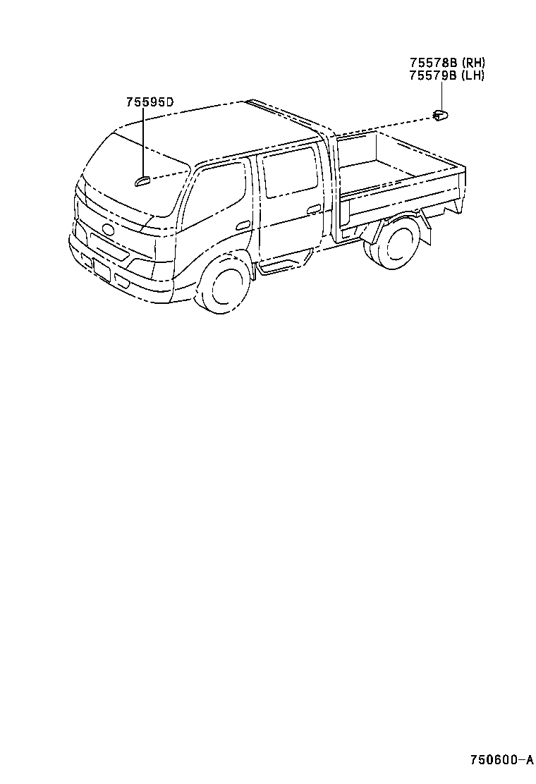 75531-89113 MOULDING, WINDSHIELD, OUTER UPPER product image
