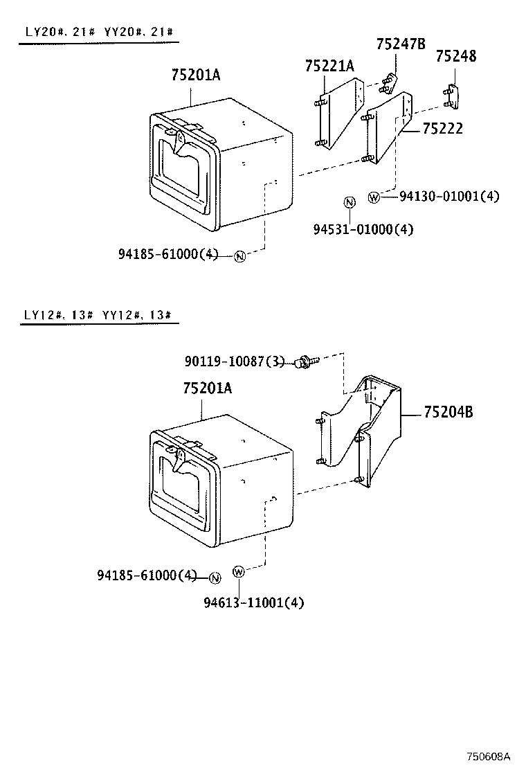 75204-25020 STAY SUB-ASSY, TOOL BOX product image