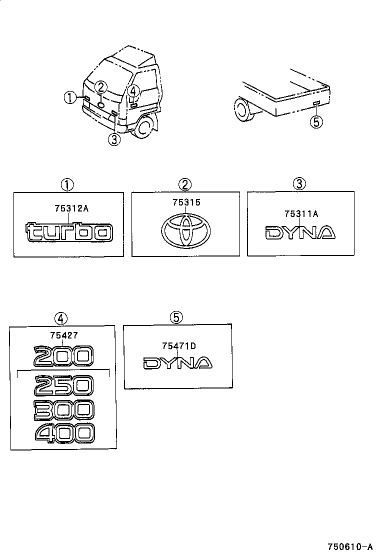 75312-37010 PLATE, FRONT NAME, NO.2 product image