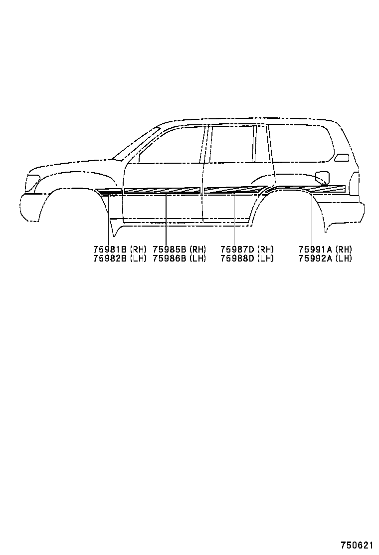 75981-60870 STRIPE, FENDER, RH product image