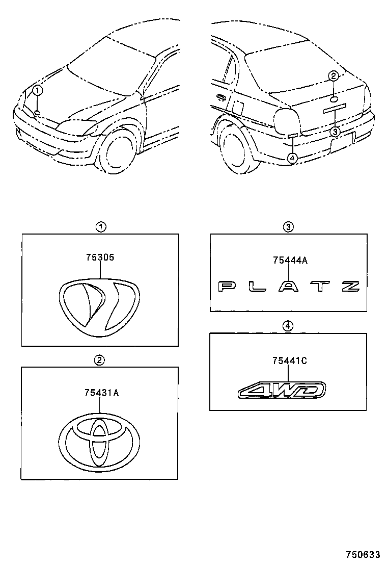 75341-52030 EMBLEM, HOOD product image