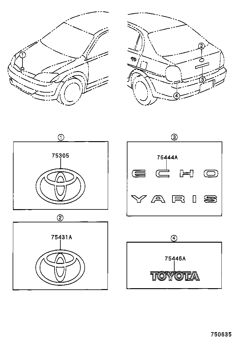 75331-52030 EMBLEM, HOOD product image