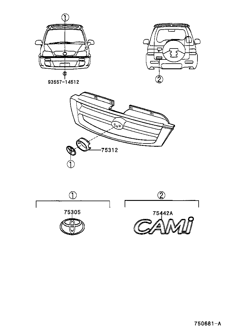 75311-87409 EMBLEM, HOOD product image