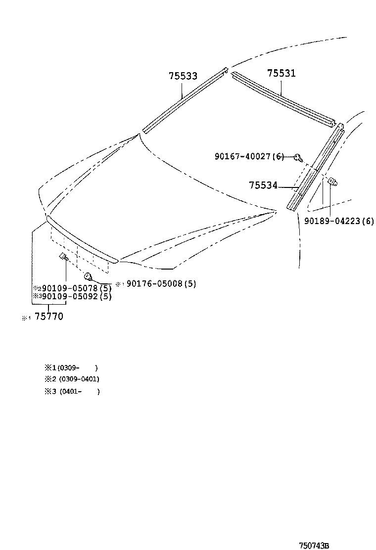 75770-YF010 MOULDING ASSY, HOOD, FRONT product image