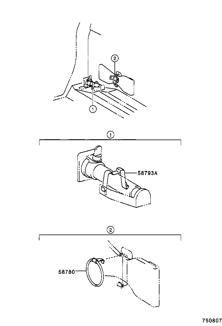 58796-35010 BRACKET, TOOL BAG BAND product image