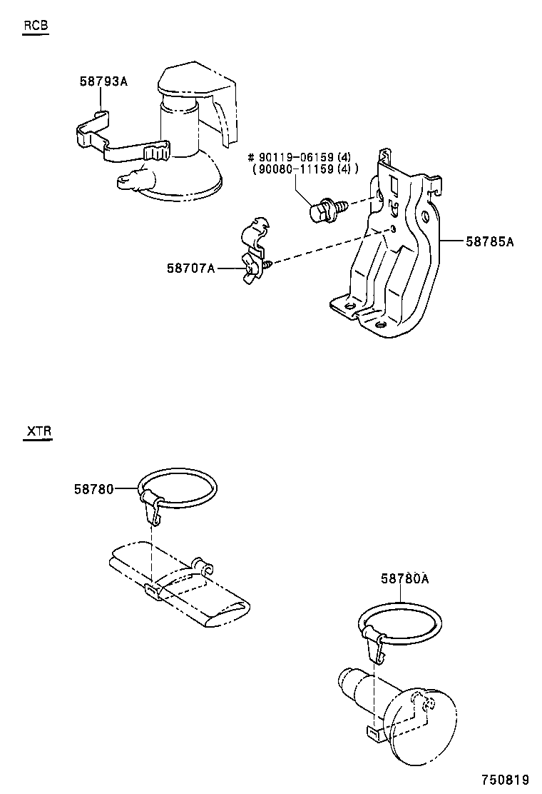 58796-35010 BRACKET, TOOL BAG BAND product image
