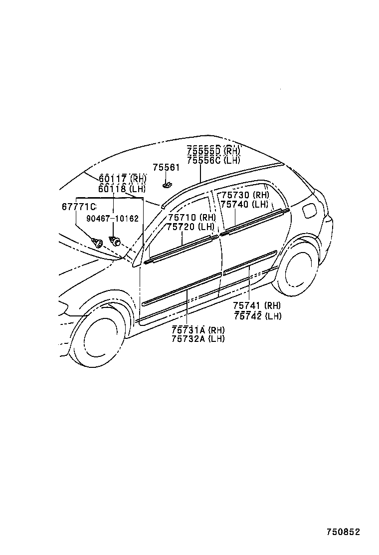 60118-02040 COVER SUB-ASSY, FRONT PILLAR, UPR LH product image