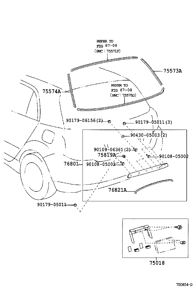 75010-13030 FRAME SUB-ASSY, REAR LICENSE PLATE product image