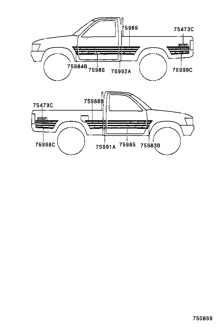 75473-35120 PLATE, BODY SIDE NAME product image