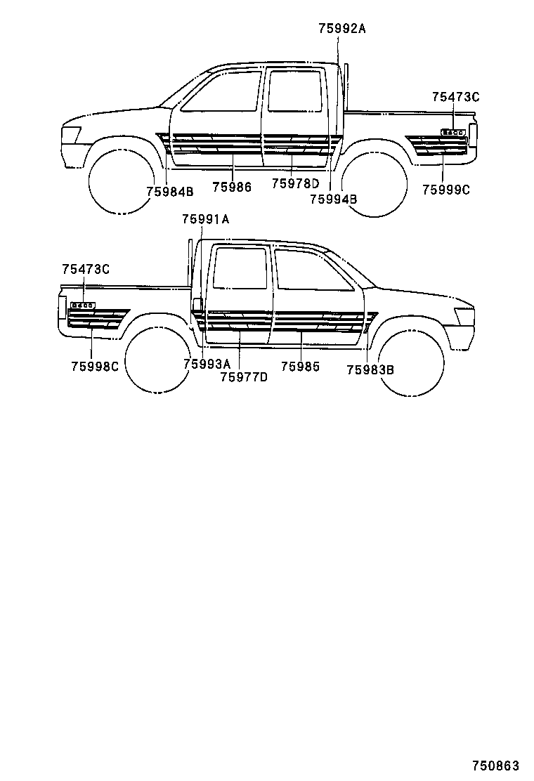 75473-35120 PLATE, BODY SIDE NAME product image