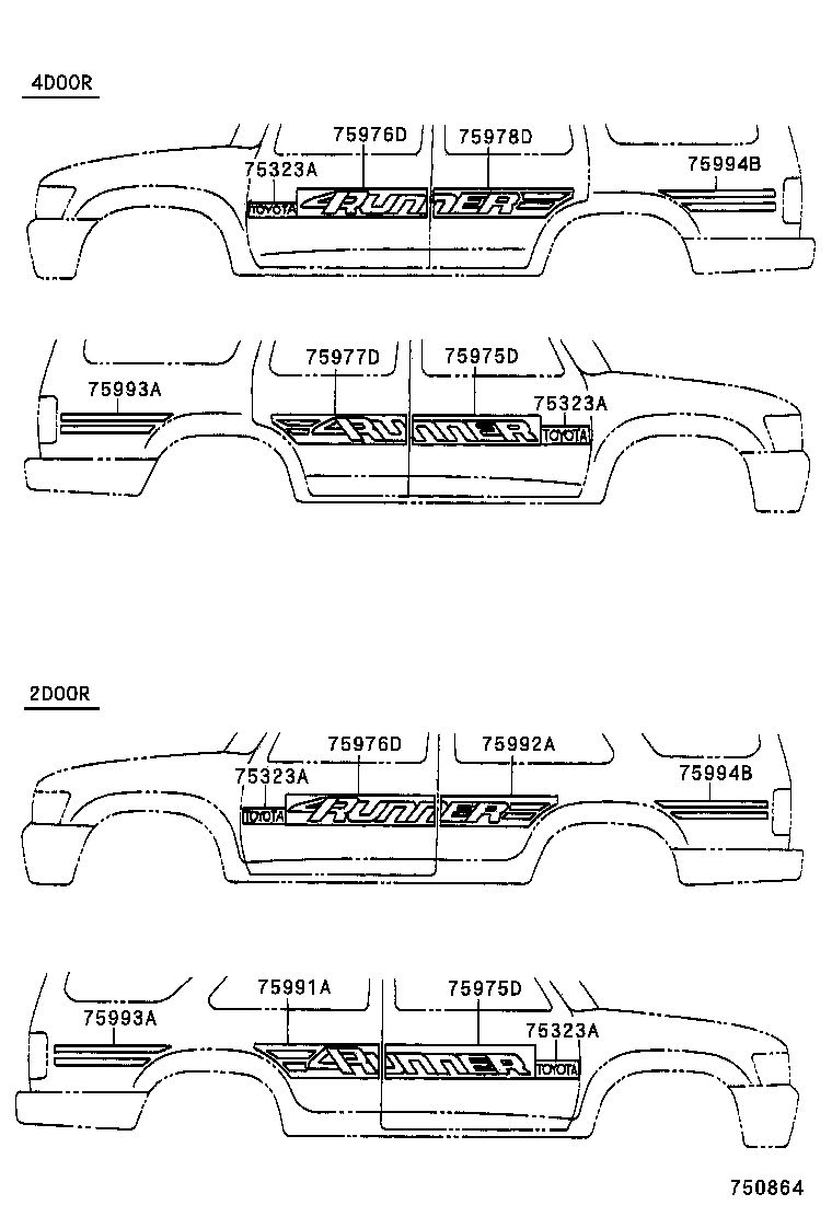 75473-35120 PLATE, BODY SIDE NAME product image