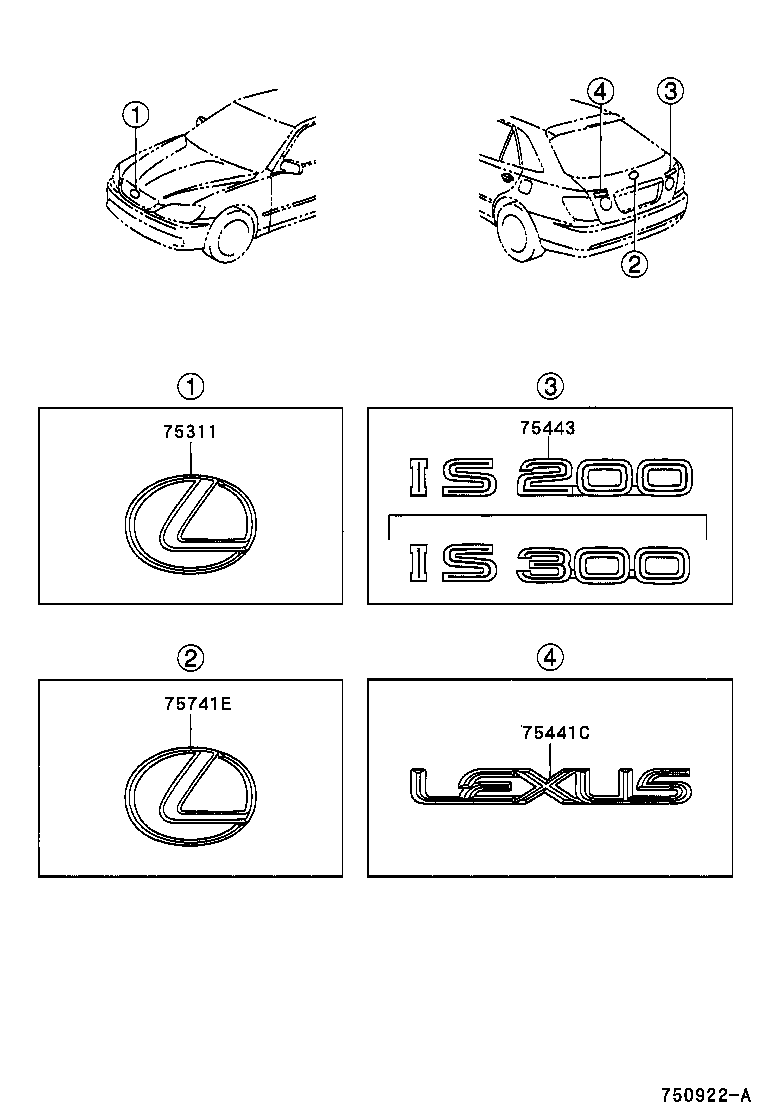 75443-53010 PLATE, LUGGAGE COMPARTMENT DOOR, NO.3 product image