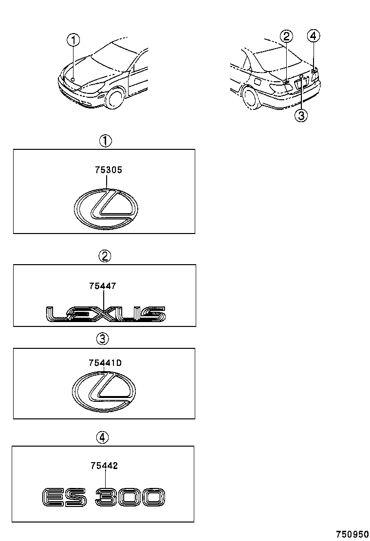 75331-33060 EMBLEM, HOOD product image